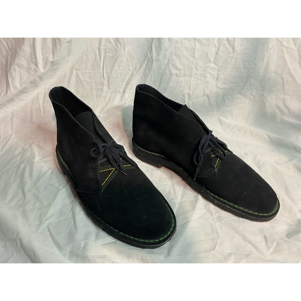 Limited Clark’s Jamaican Desert Suede Chukka Boot Black/Yellow/Green